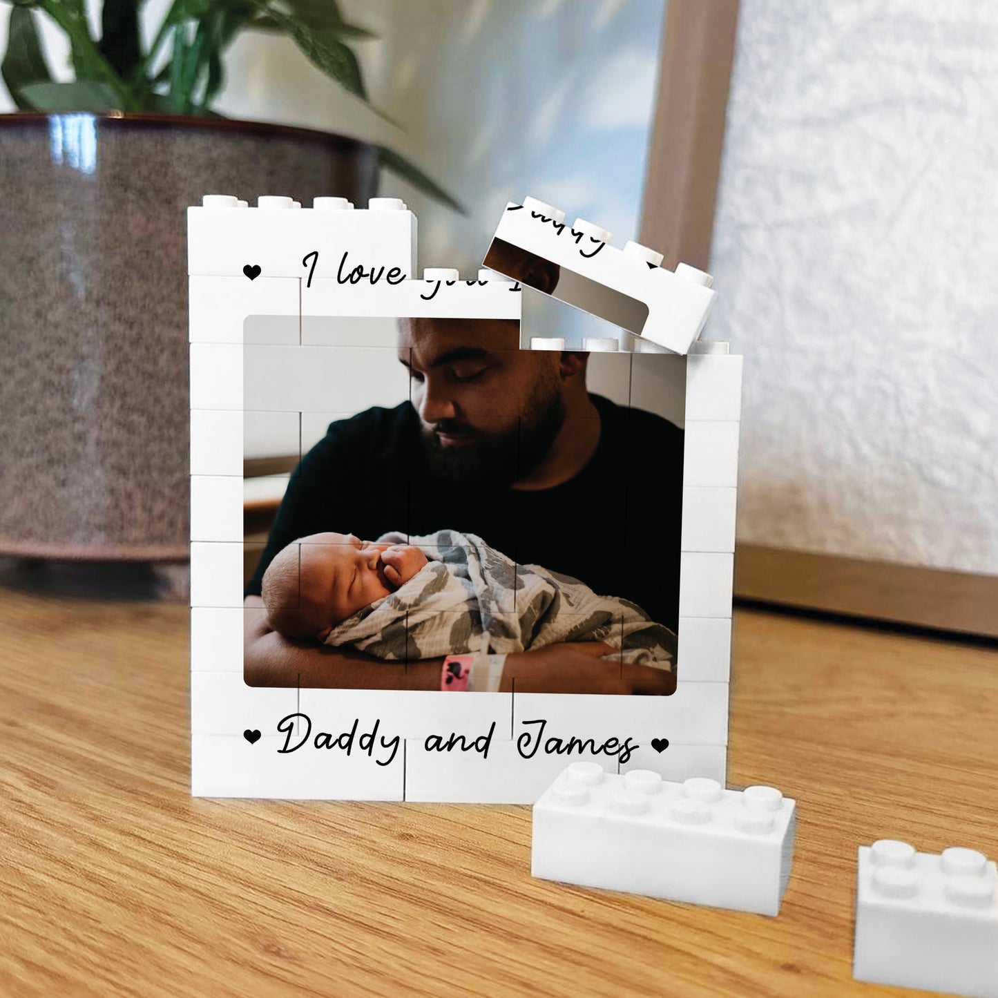 Personalised Gift For Fathers Day Birthday Brick Photo Block