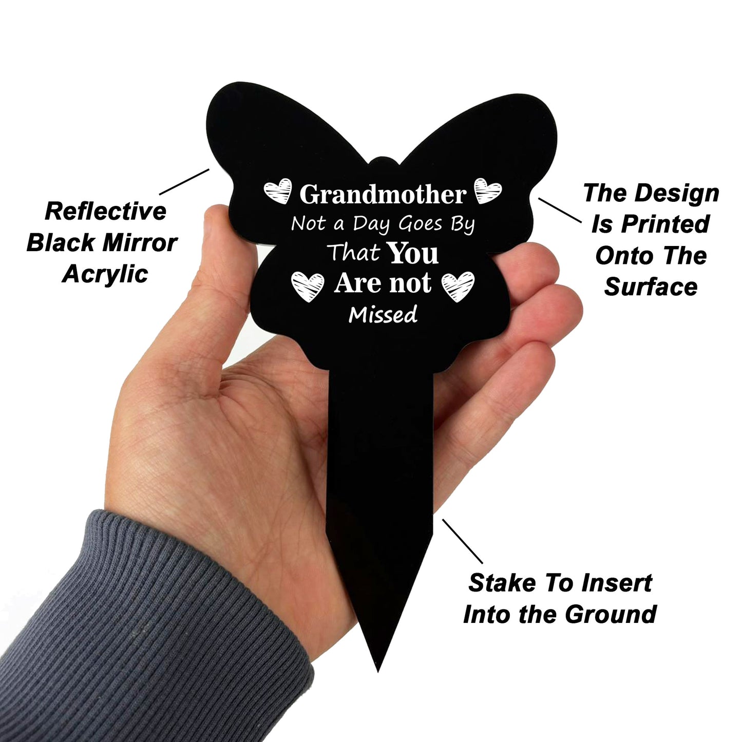 Grandmother Memorial Plaques For Grave Acrylic Grave Marker