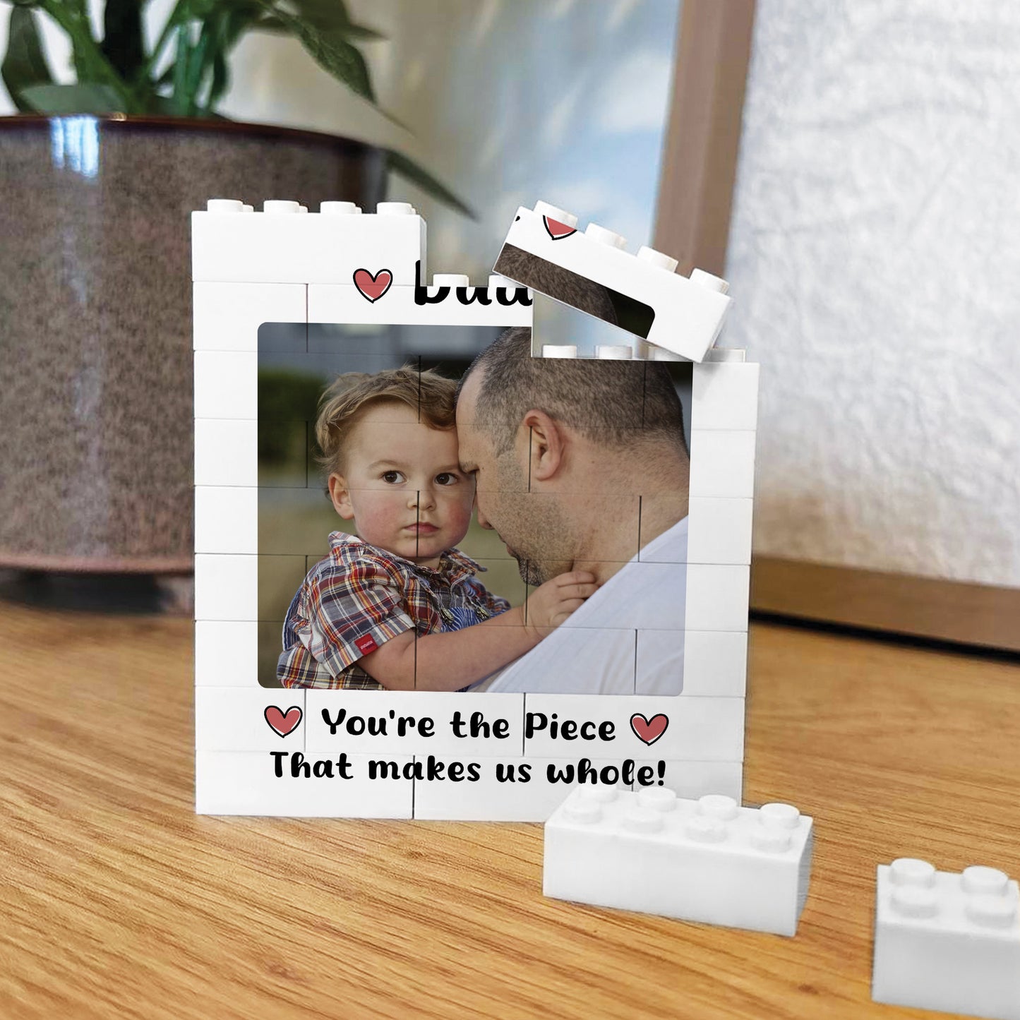 Personalised Brick Photo Block Gift for Dad For Fathers Day