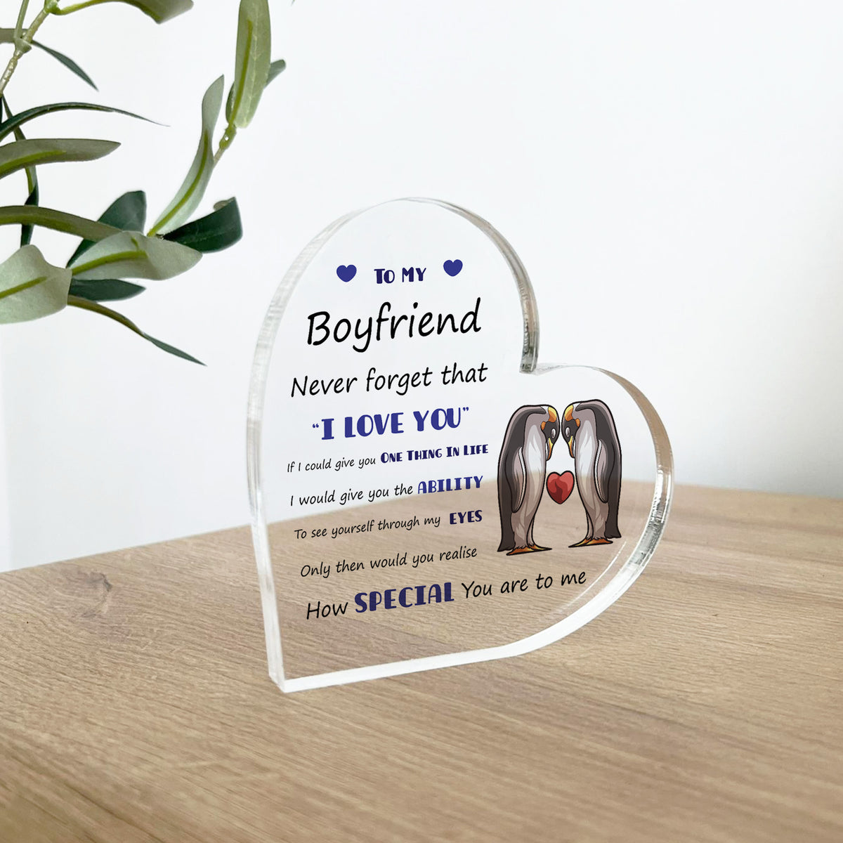 Never Forget That I Love You Gift For Boyfriend Acrylic Plaque