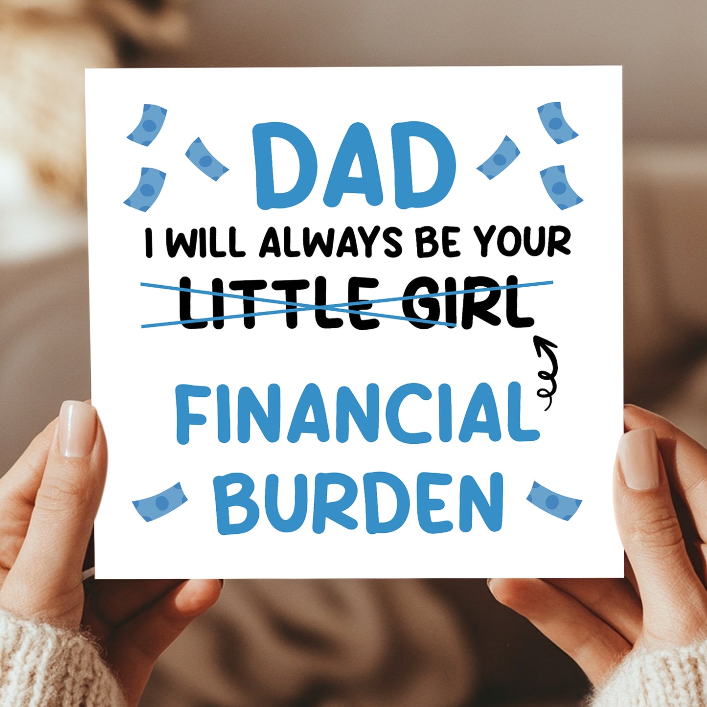 Funny Joke Card For Dad For Fathers Day From Daughter