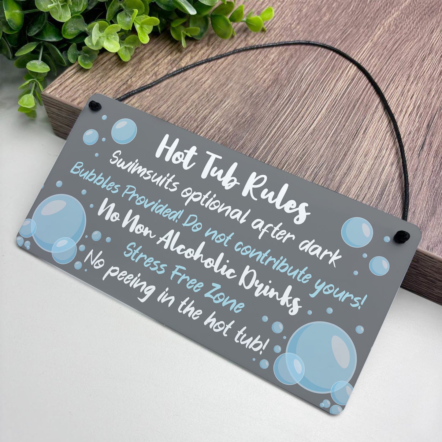 Hot Tub Sign For Outside Hanging Shed Plaque Yard Summerhouse