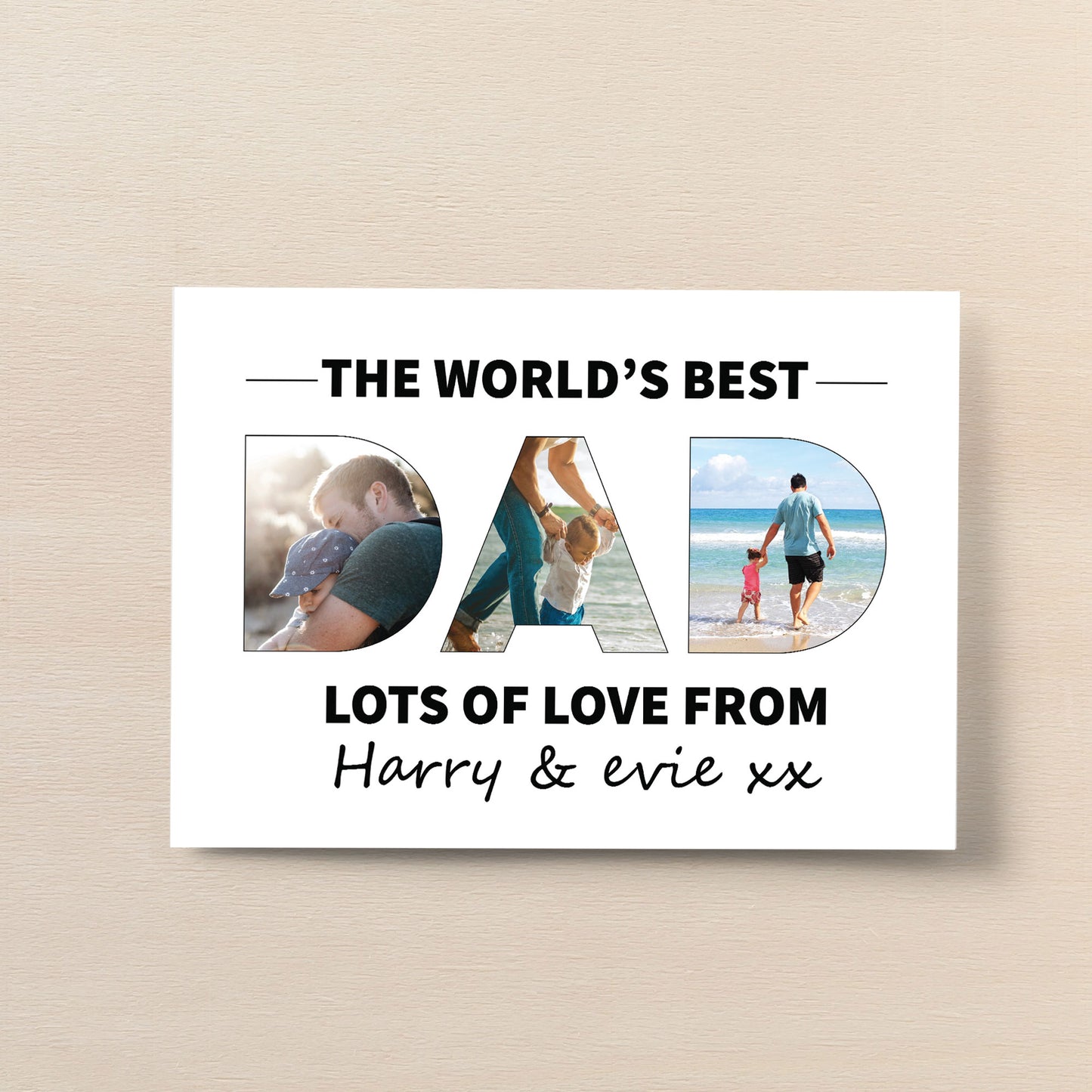 Personalised Fathers Day Print DAD Pictures Dad Birthday Gifts