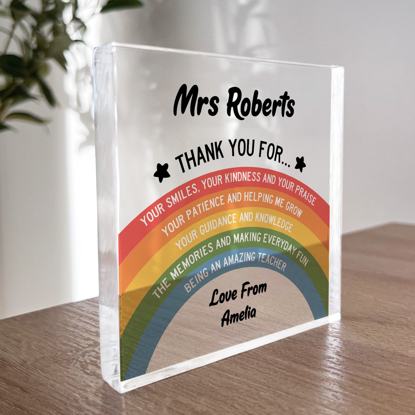 Personalised Gift For Teacher AMAZING TEACHER Plaque Thank You