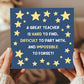 Teacher Appreciation Card Thank You Cards For School Nursery