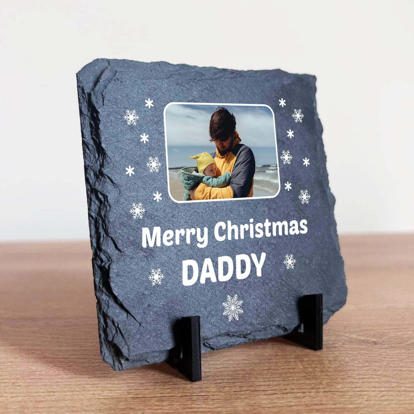 Personalised Daddy Christmas Slate Photo Plaque Gifts For Daddy