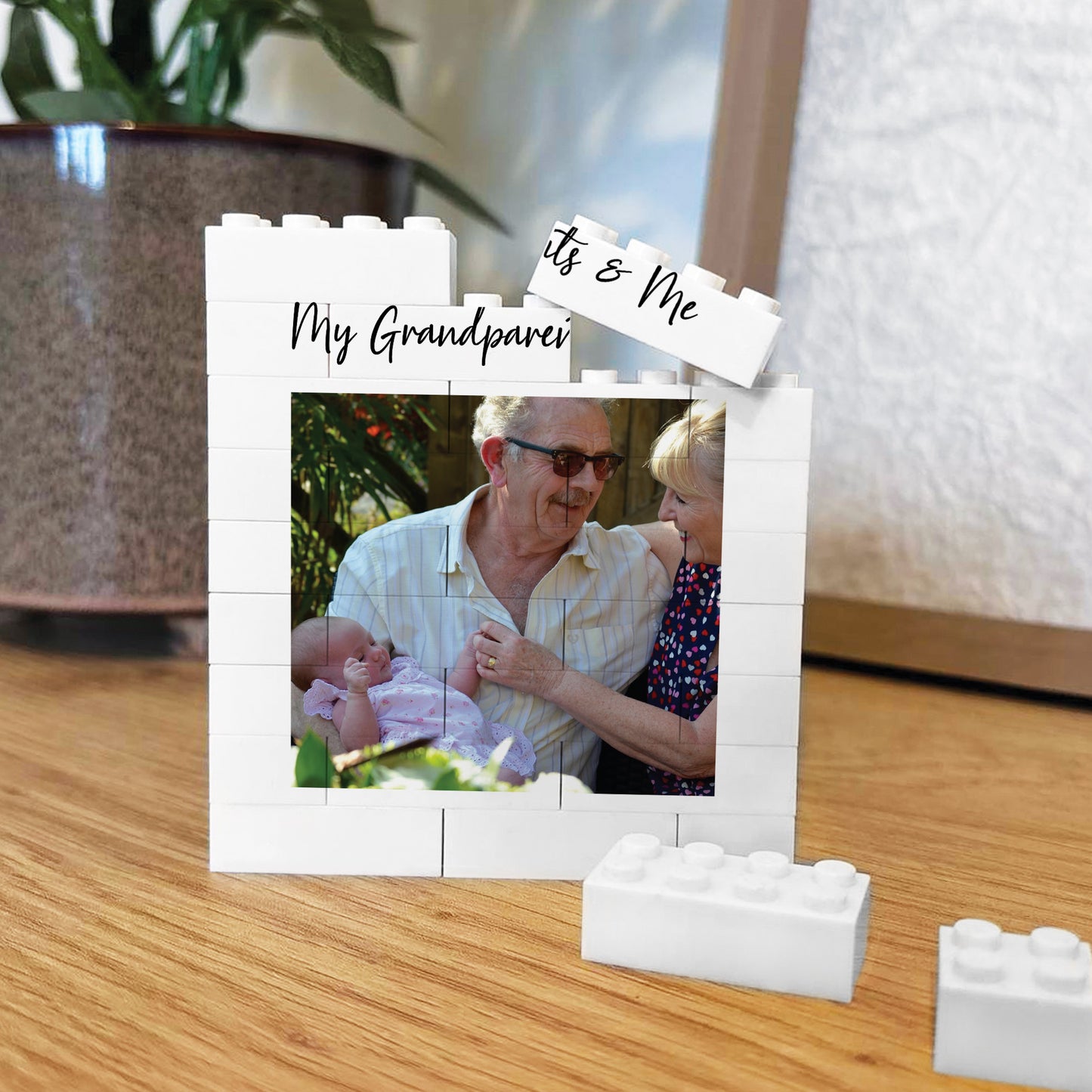 Personalised My Grandparents & Me Brick Photo Block Gift