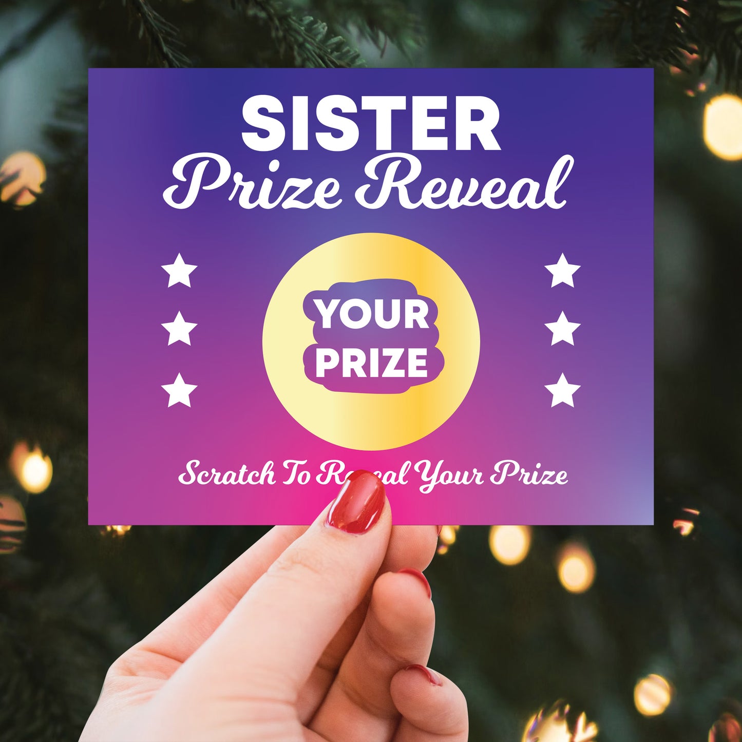 Sister Scratch Card Gift Reveal For Birthday Sister Card