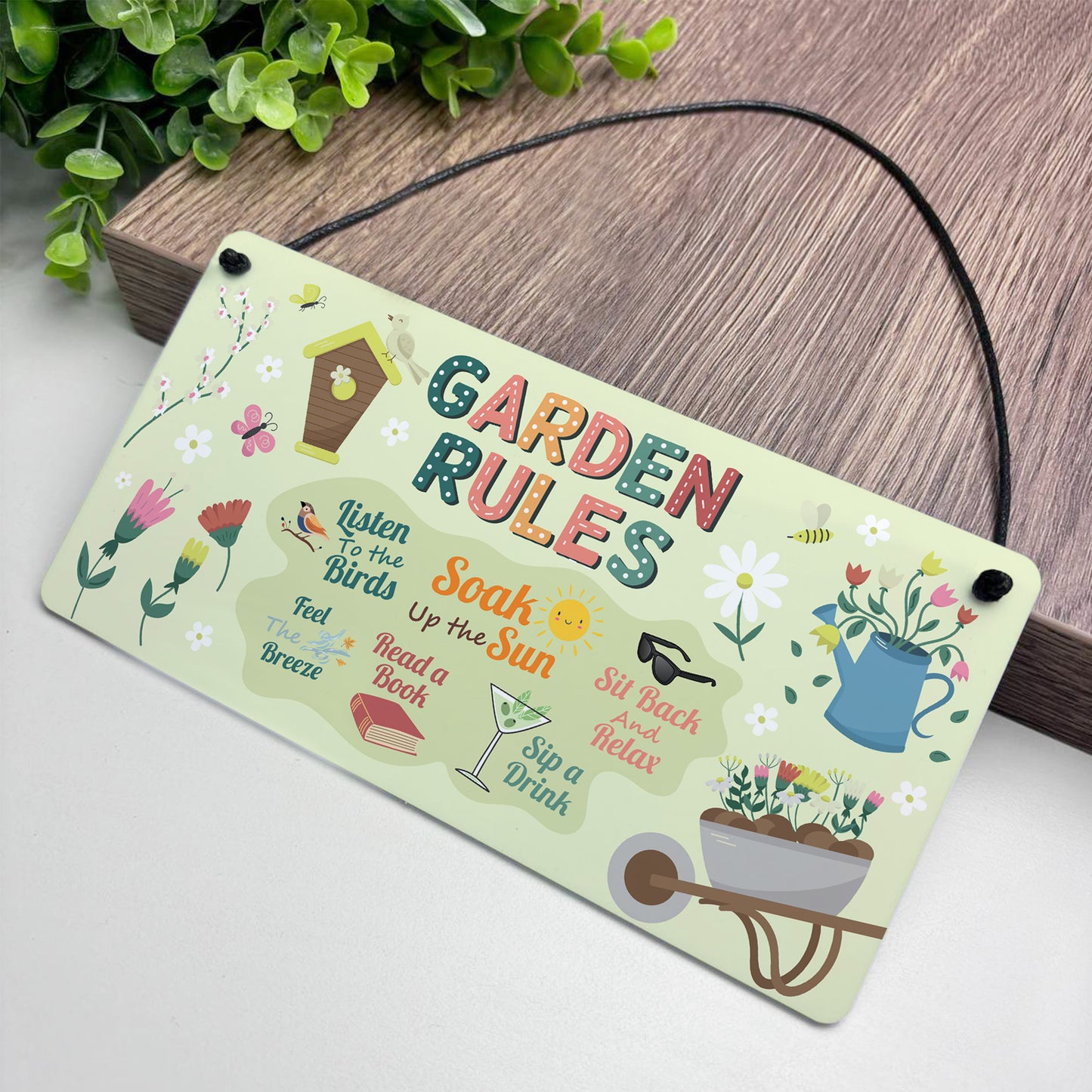 Garden Sign For Outside Hanging Beautiful Garden Rules Sign