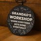 Funny Gift For Grandad Birthday Fathers Day GRANDADS WORKSHOp