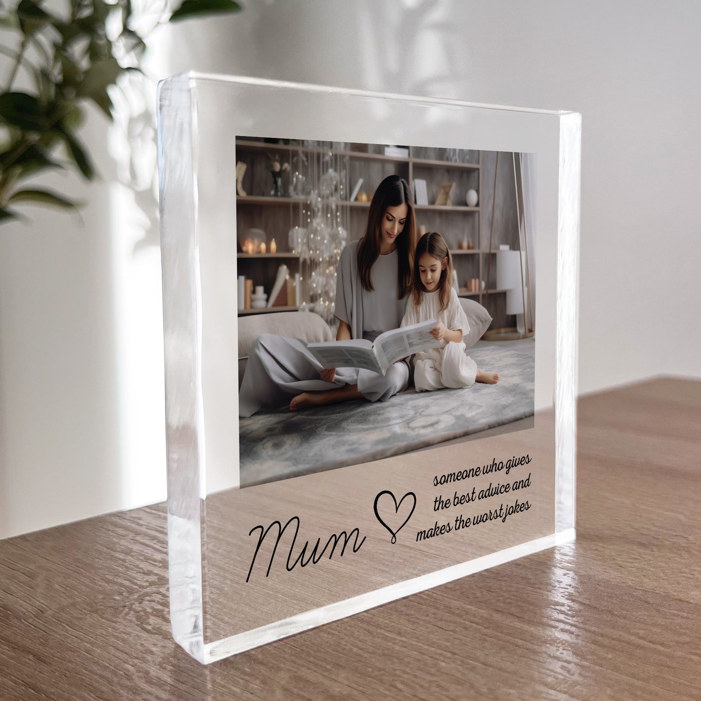 Personalised Gift For Mum Photo Block Birthday Gift For Mum