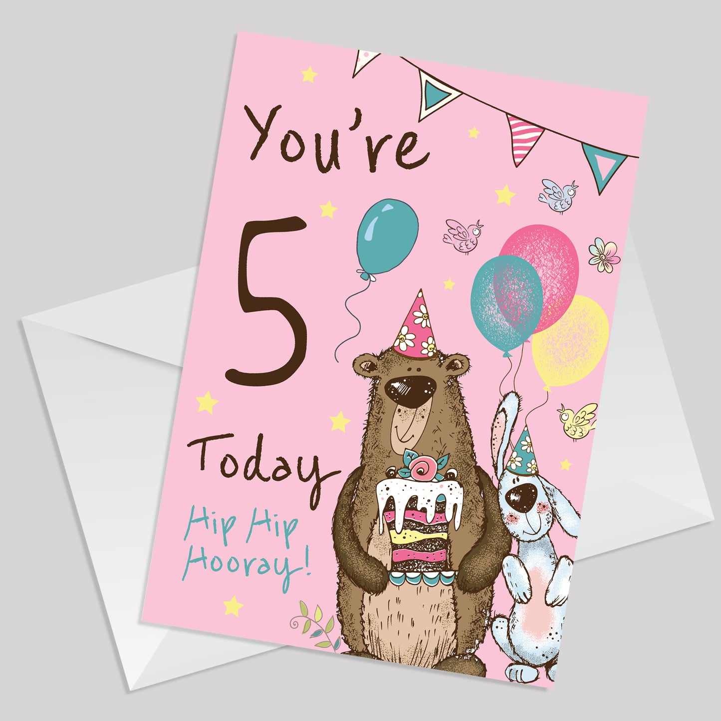Youre 5 Today Birthday Card Fifth Birthday Card For Daughter