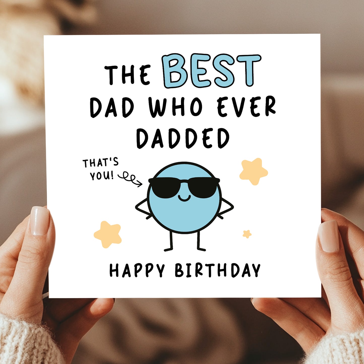 Birthday Card Best Dad Novelty Card Happy Birthday Dad