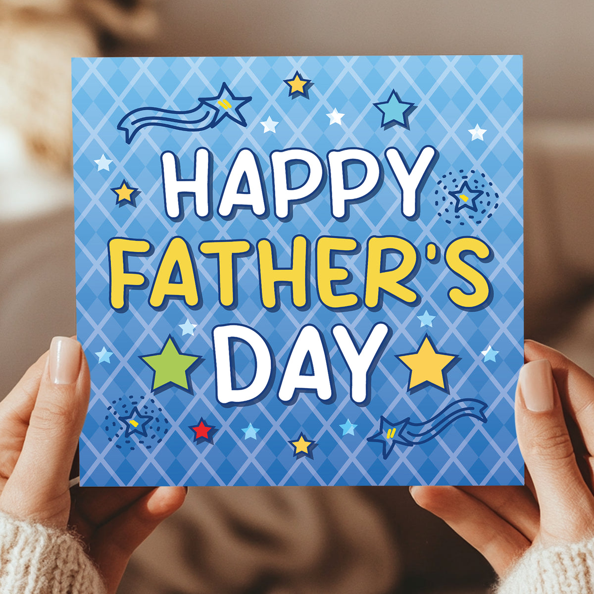 Fun Dad Card For Fathers Day With Envelope Colouful Card