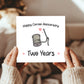 Cotton Anniversary Card For Husband Wife 2nd Anniversary Card