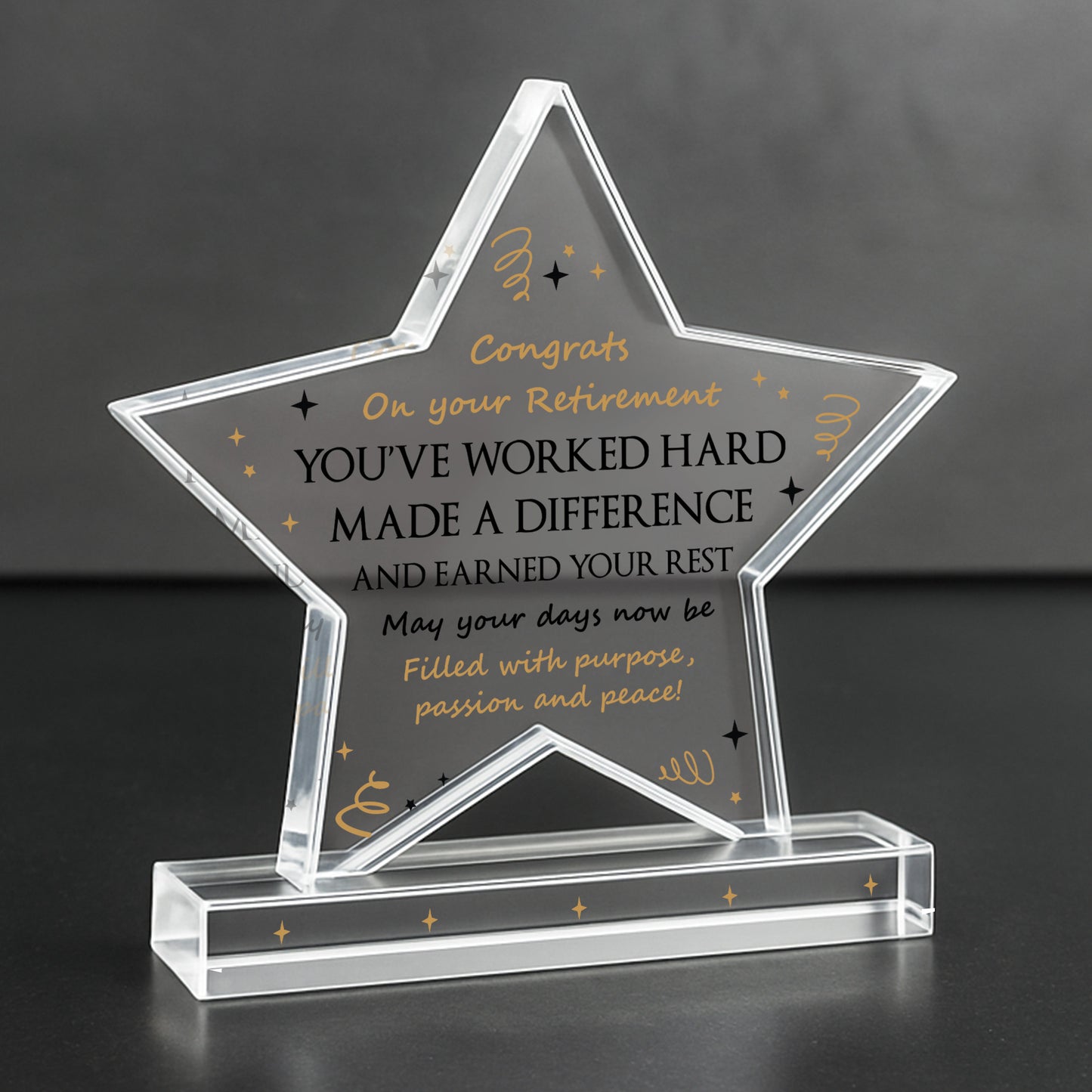 Congratulations Retirement Gifts for Women Men Acrylic Star