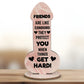 Funny Rude Friendship Plaque Novelty Christmas Birthday Gift