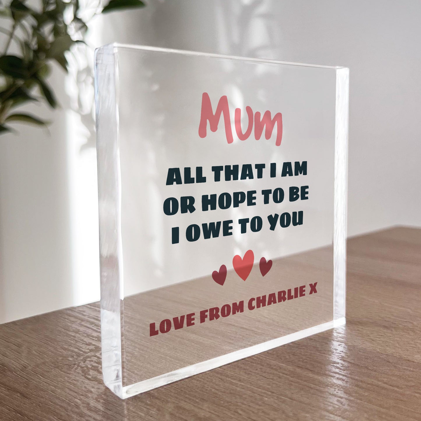 THANK YOU GIFT For Mum On Mothers Day Birthday Personalised