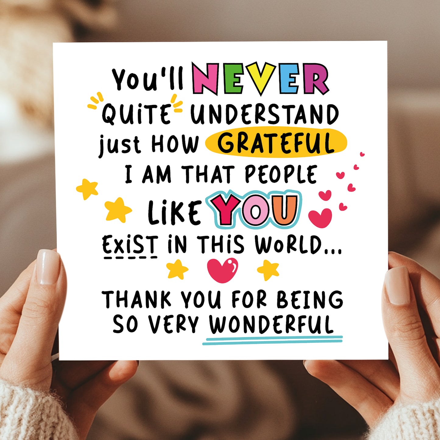 Appreciation Card For Friends Teachers Colleagues Volunteers