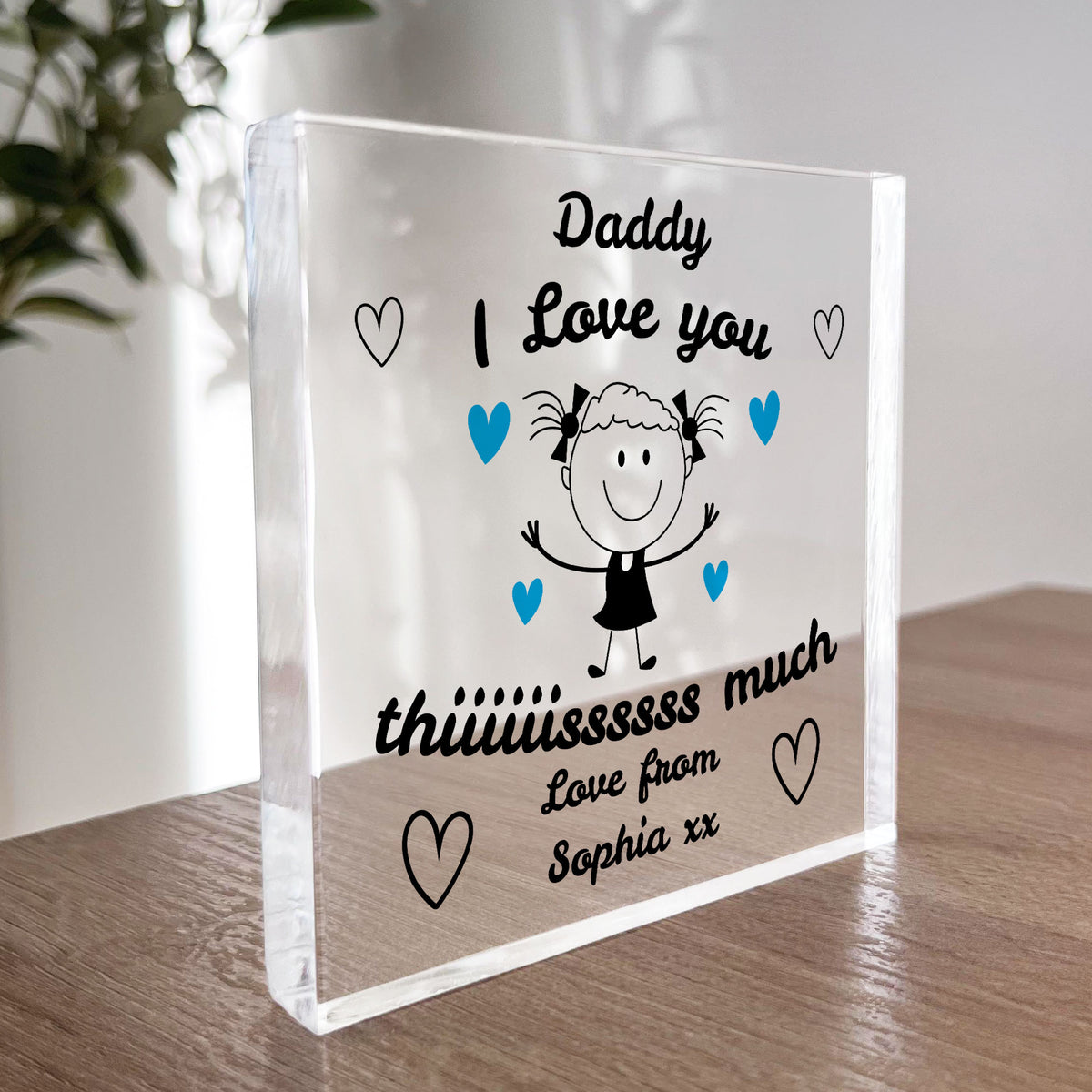 Gift For Dad Daddy I Love You This Much From Daughter