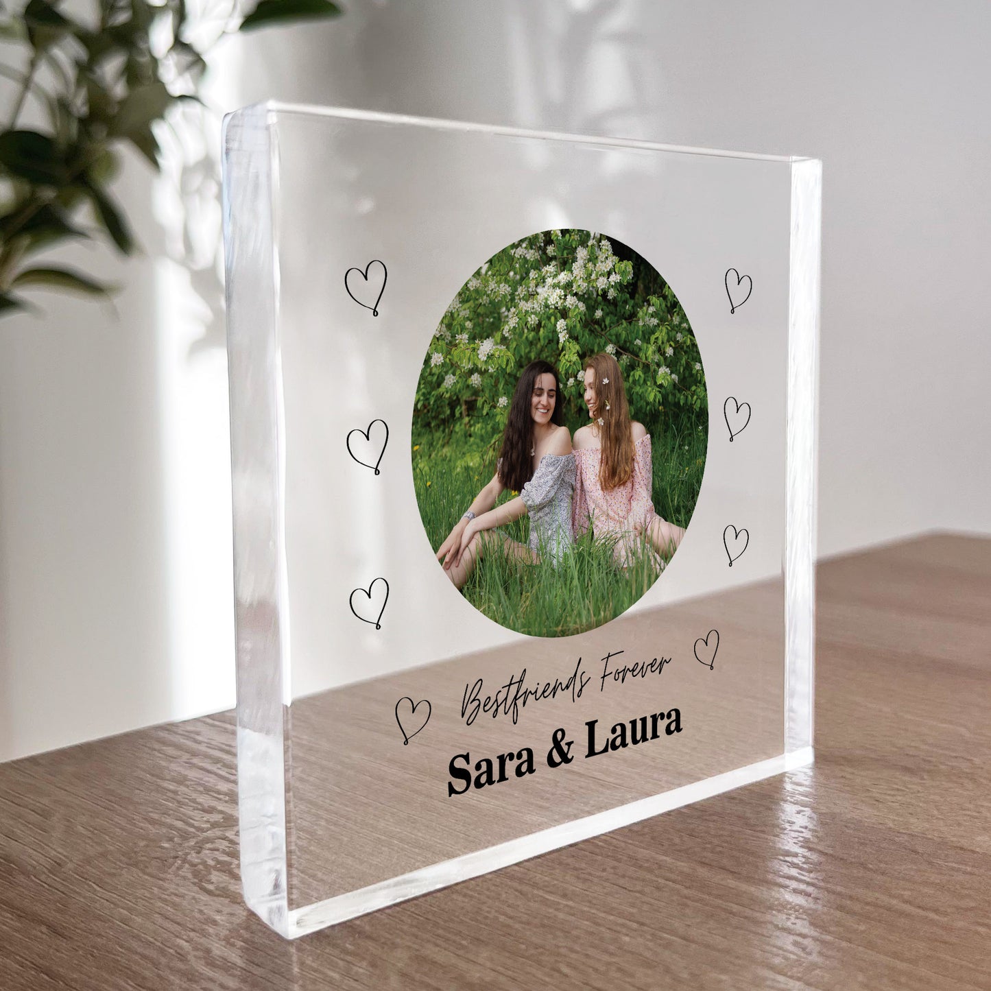 Gift For Best Friend Friendship Sign Personalised Block