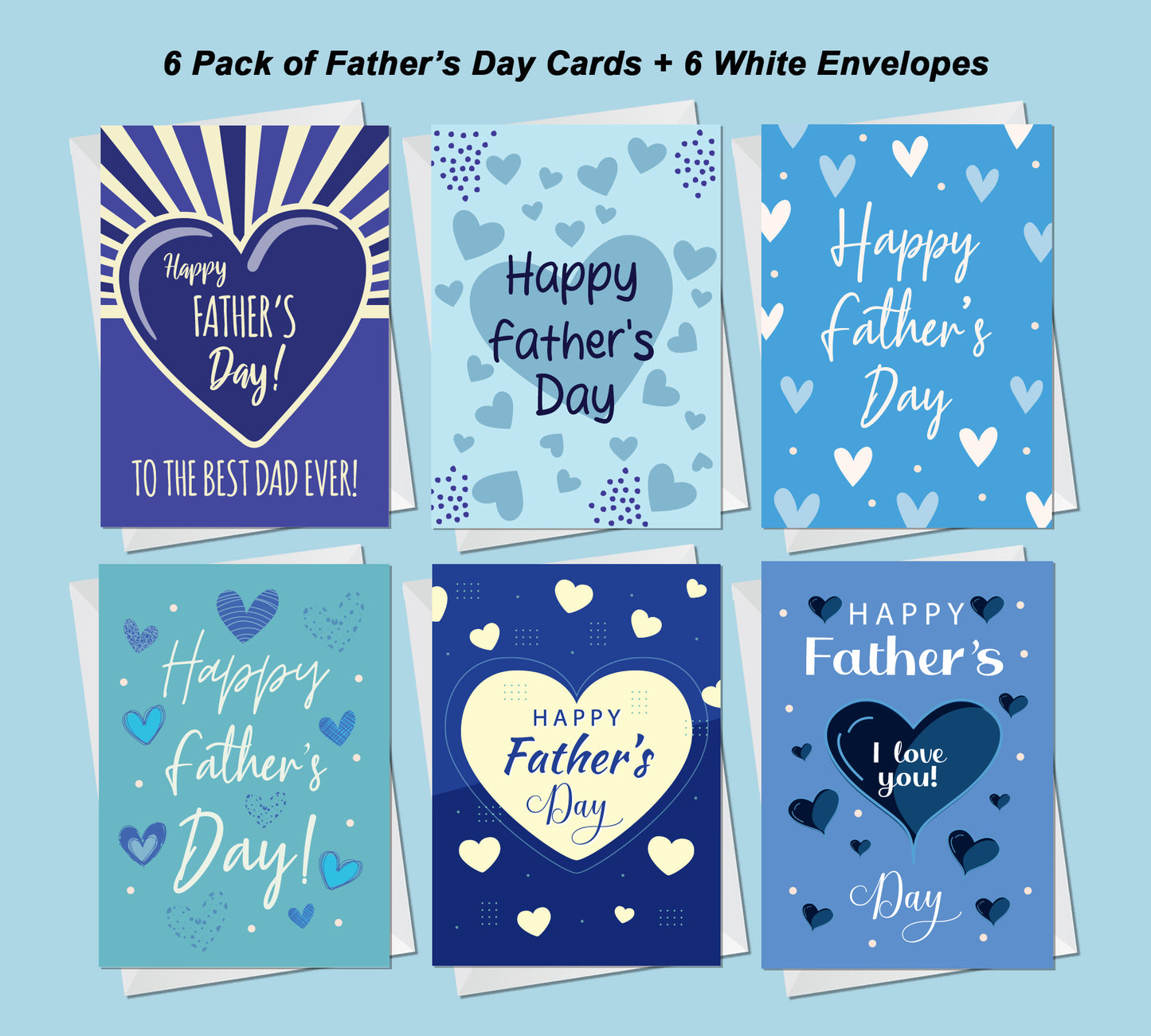 Fathers Day Card Pack Of 6 Card for Dad Grandad For Fathers Day