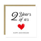2nd Anniversary Present Gift Set Plant Pot and Card Second