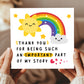 Thank You Teacher Card Nursery Teaching Assistant School Teacher