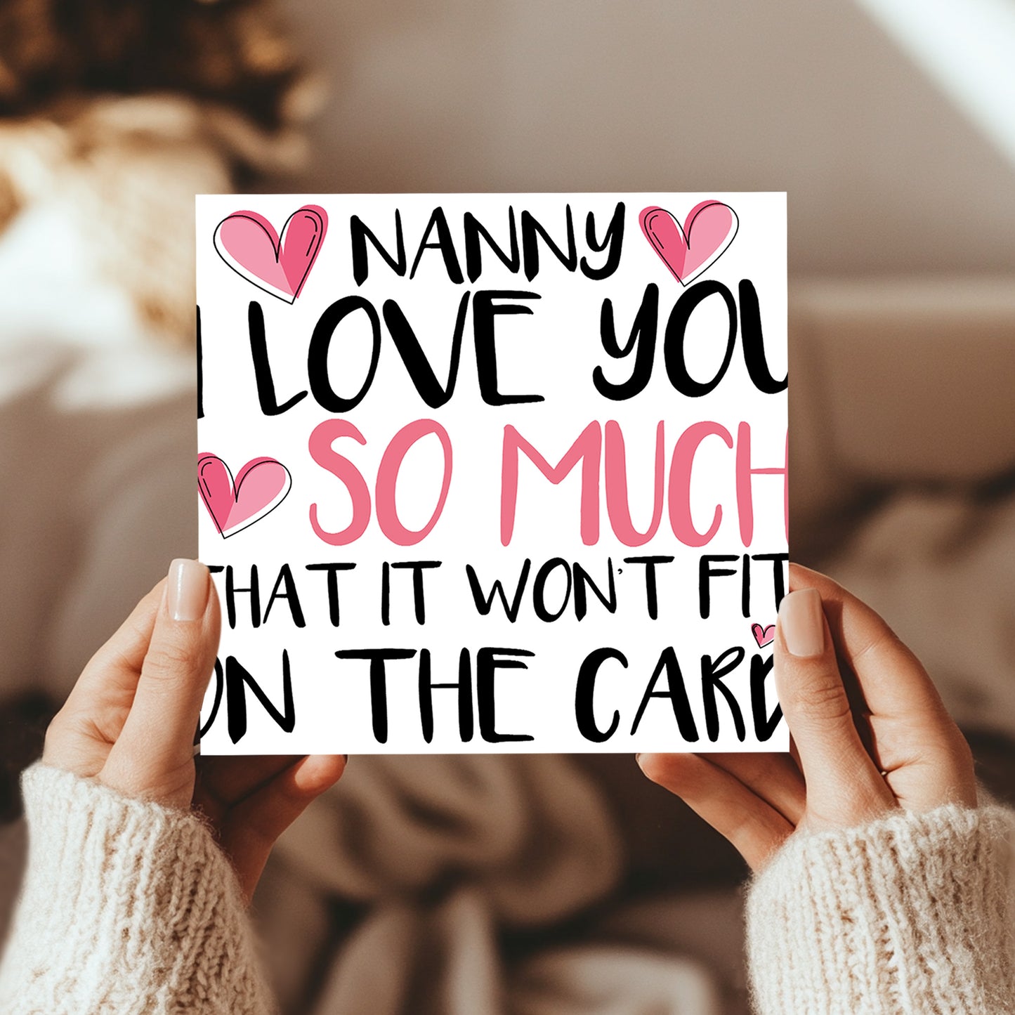 Card For Nanny Birthday With Envelope Included Mothers Day Cards