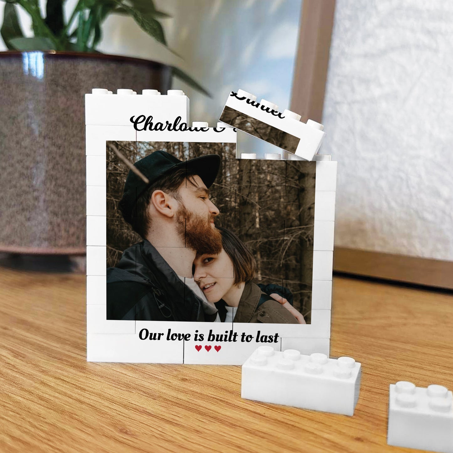 Personalised Photo Block Gift for Boyfriend Girlfriend Husband
