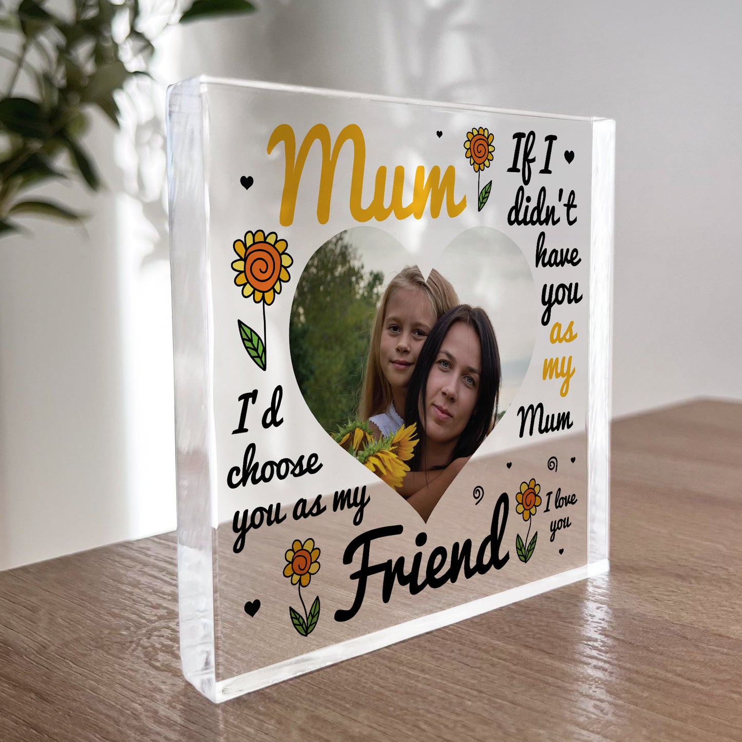 Personalised Mum Gift, Photo Plaque, Best Friend Gift, Mum Gifts