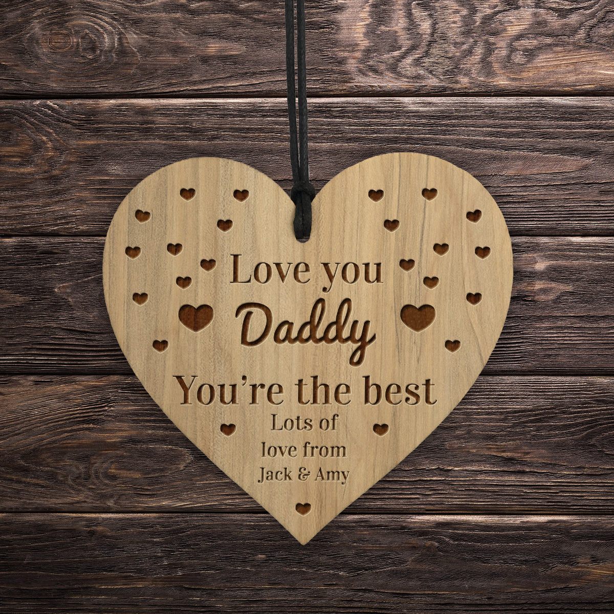 DADDY GIFT From Daughter Son PERSONALISED Love You Daddy Gift
