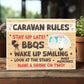 CARAVAN RULES SIGN For Caravan Door Plaque Caravan Sign For Home