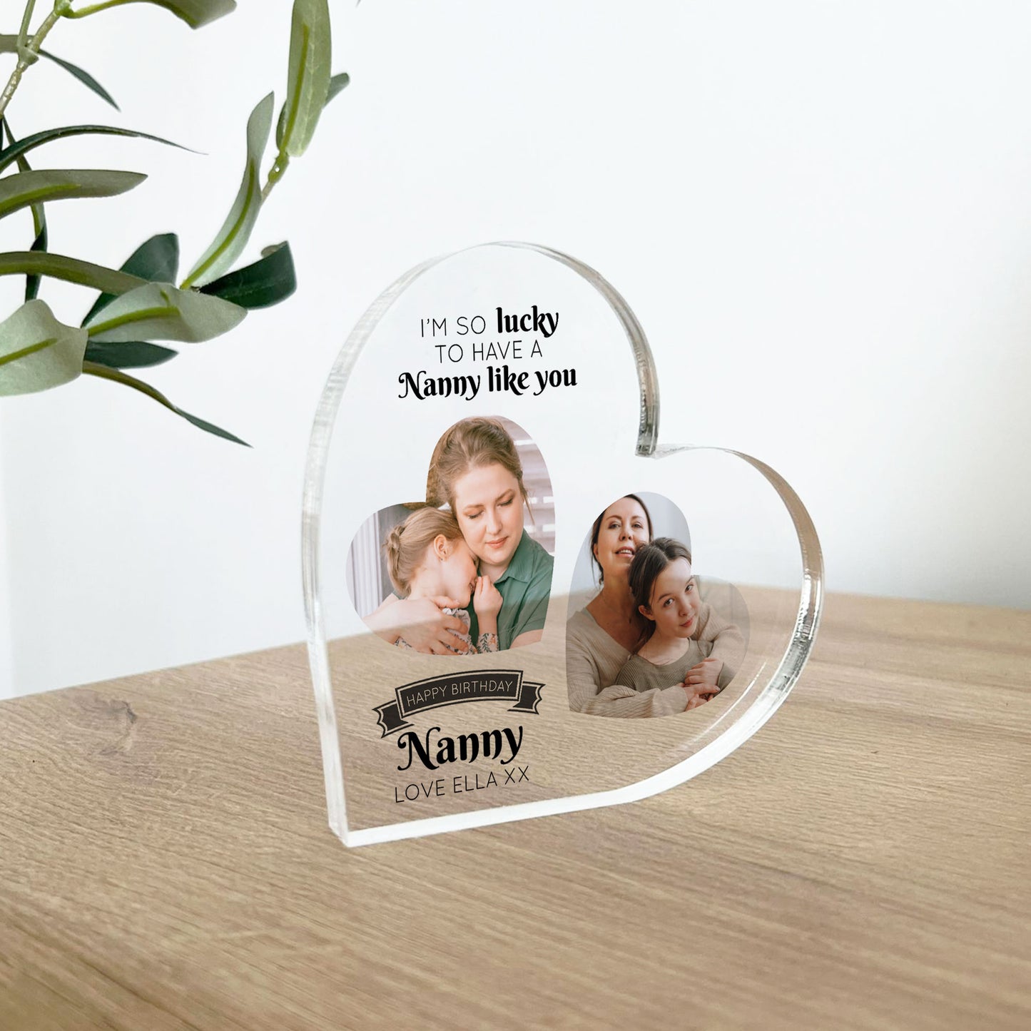 PERSONALISED Luky To Have A Nanny Like You Plaque Gift For Nanny