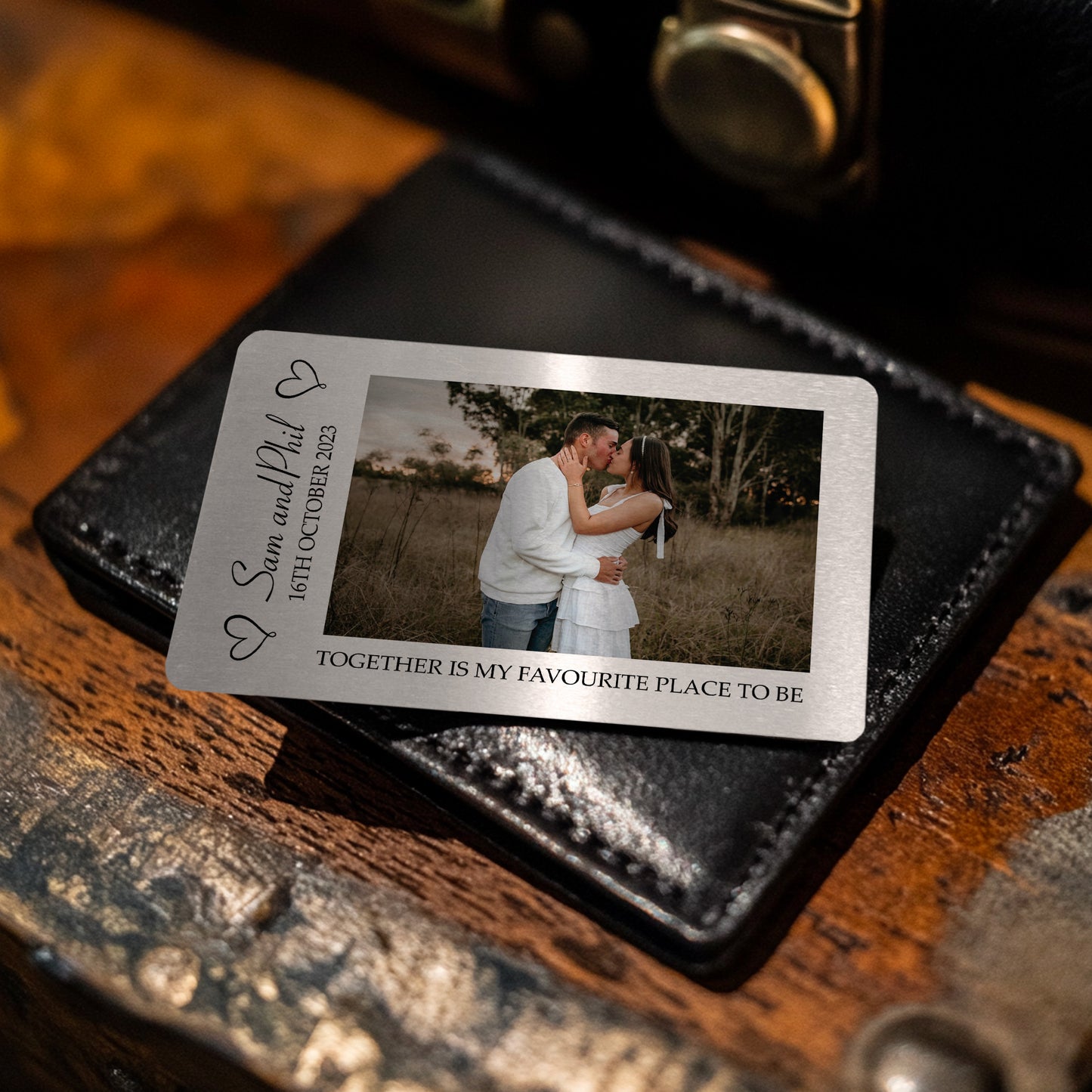 Personalised Metal Wallet Card Gift For Boyfriend Husband