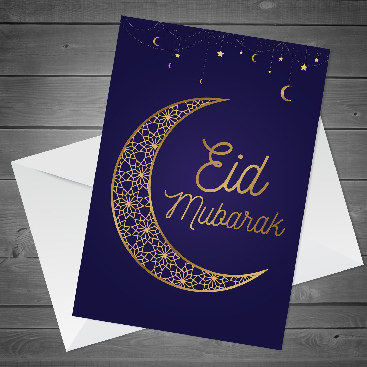 Eid Mubarak Card Happy Eid Mubarak Greetings Card Ramadan Card