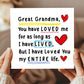 Card For Great Grandma With Kraft Envelope Included Great Grandm