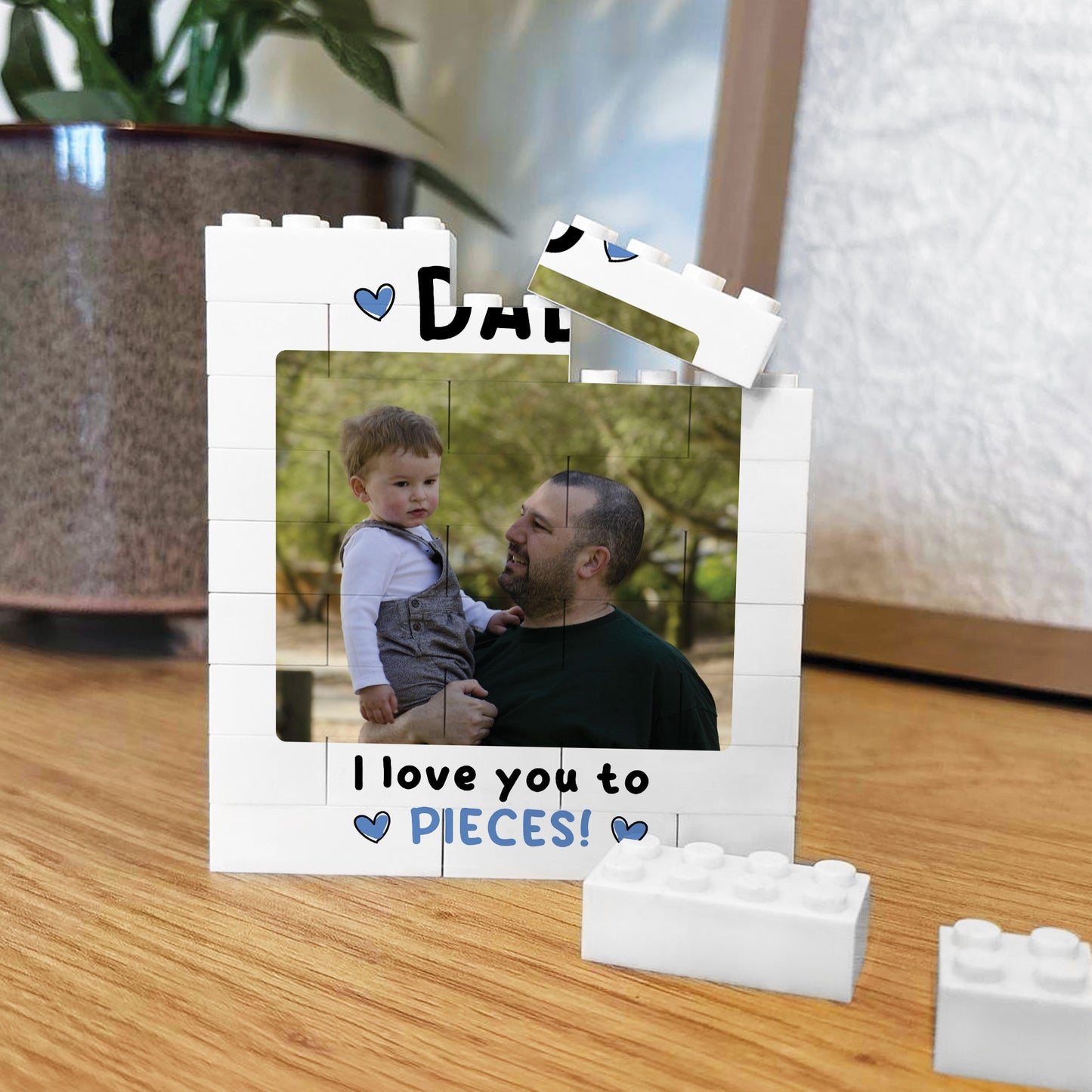 Brick Photo Block Gift for Dad For Fathers Day Building Blocks