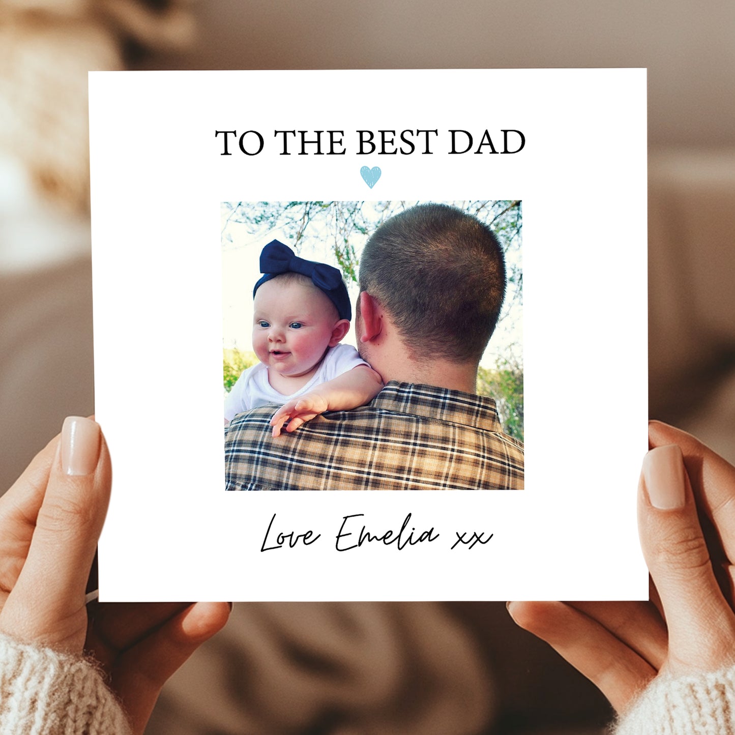 Personalised Fathers Day Card With Photo Best Dad Birthday Card