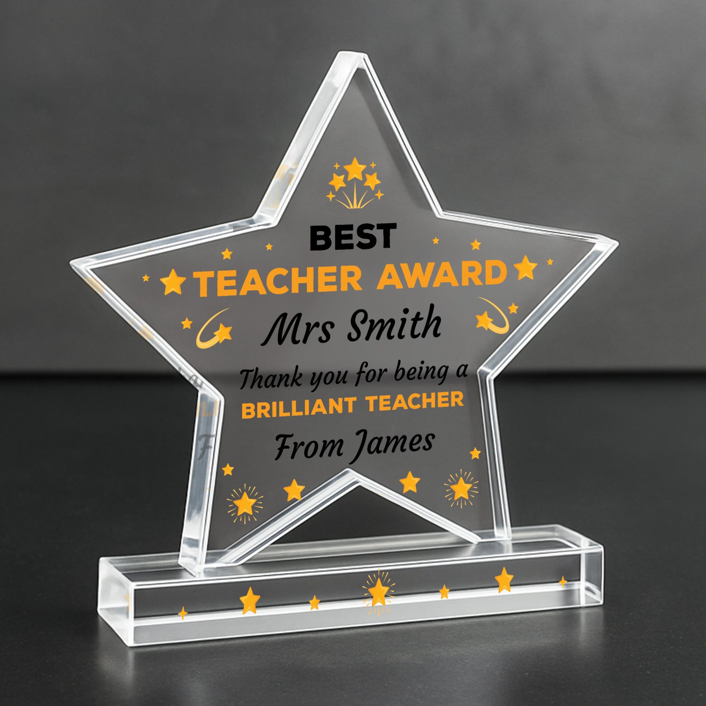 PERSONALISED Thank You Gift For Teacher BEST TEACHER AWARD