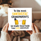 Gold Anniversary Card for Grandparents 50th Anniversary Card