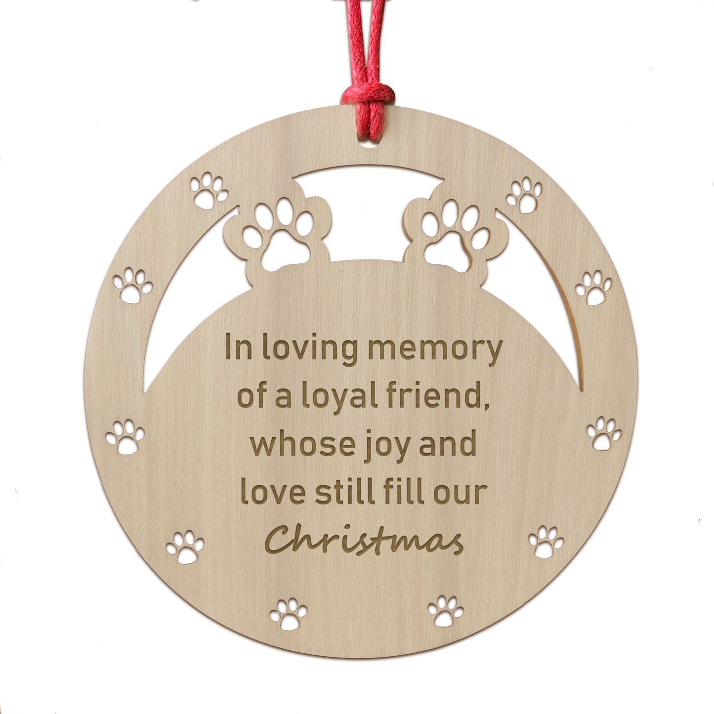 Pet Memorial In Loving Memory Christmas Tree Bauble Decorations