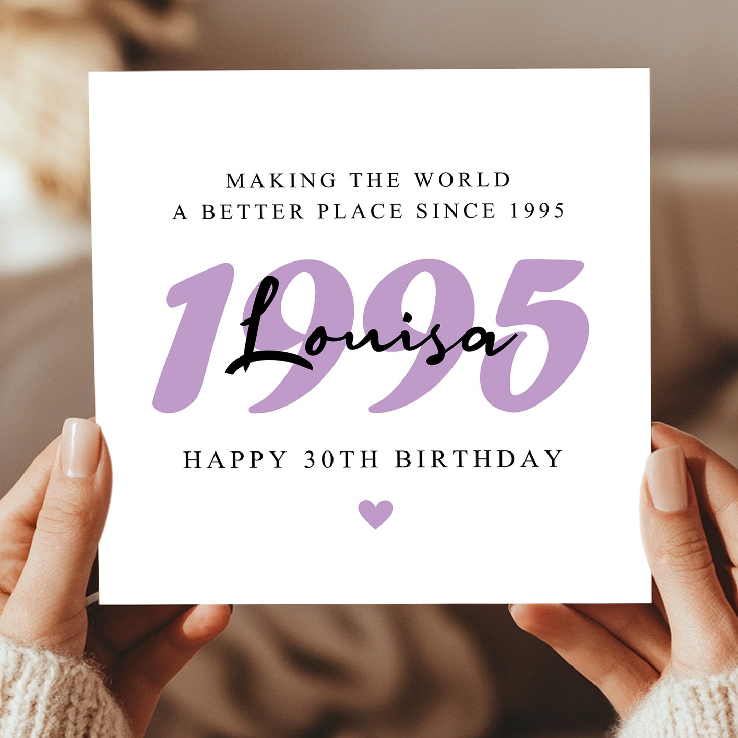 Personalised 30th Birthday Card For Mum Auntie Sister Friend