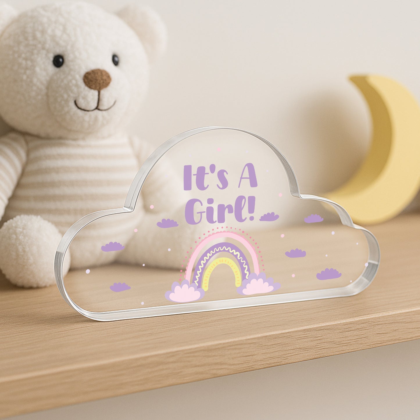 It's A Girl Gender Reveal Plaque Keepsake Nursery Decor Gifts