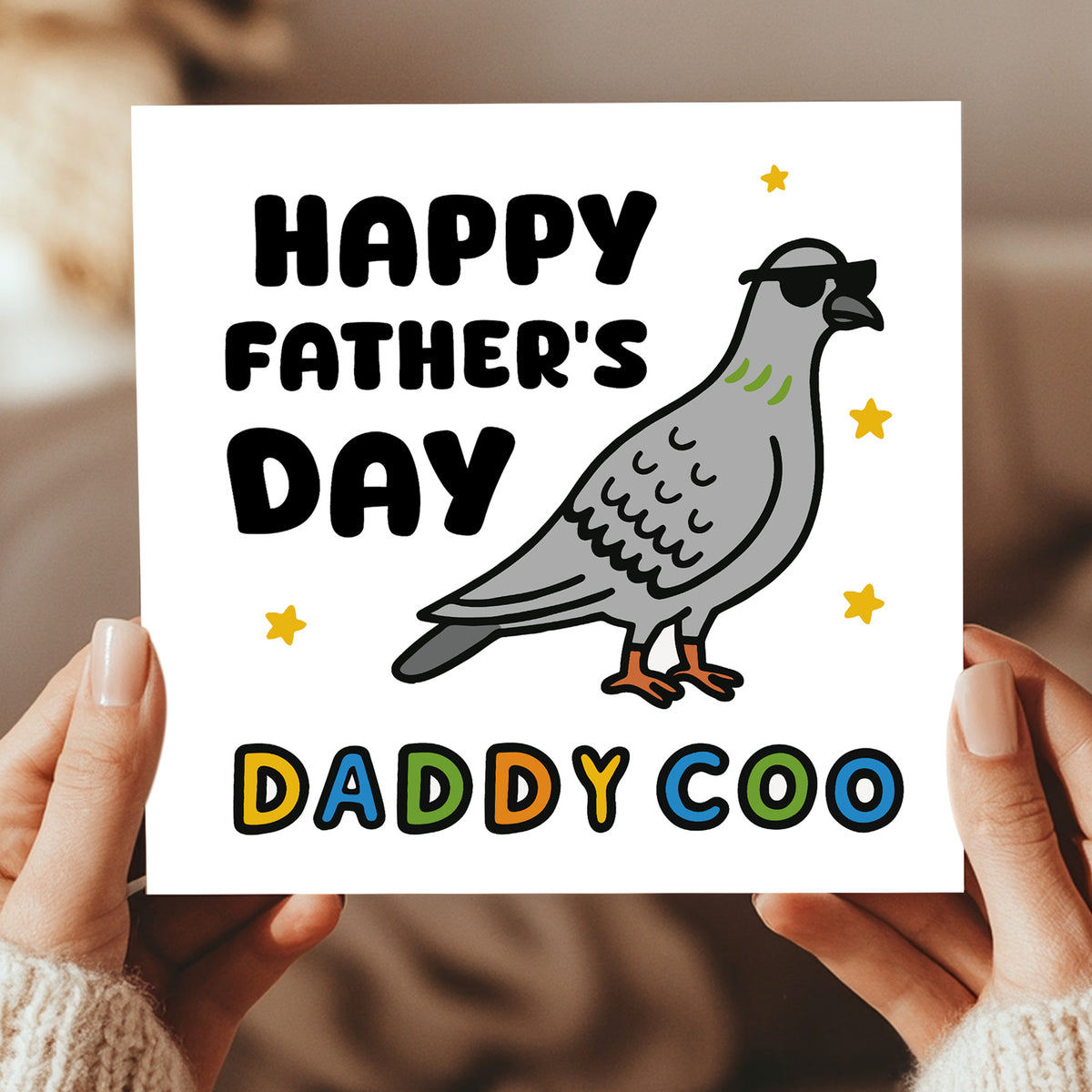 Funny Card For Dad For Fathers Day DADDY COO Card With Envelope