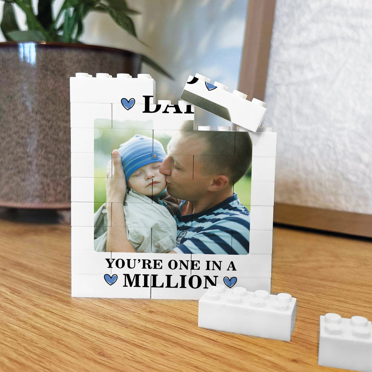 Personalised Dad Building Photo Block Gift For Fathers Day