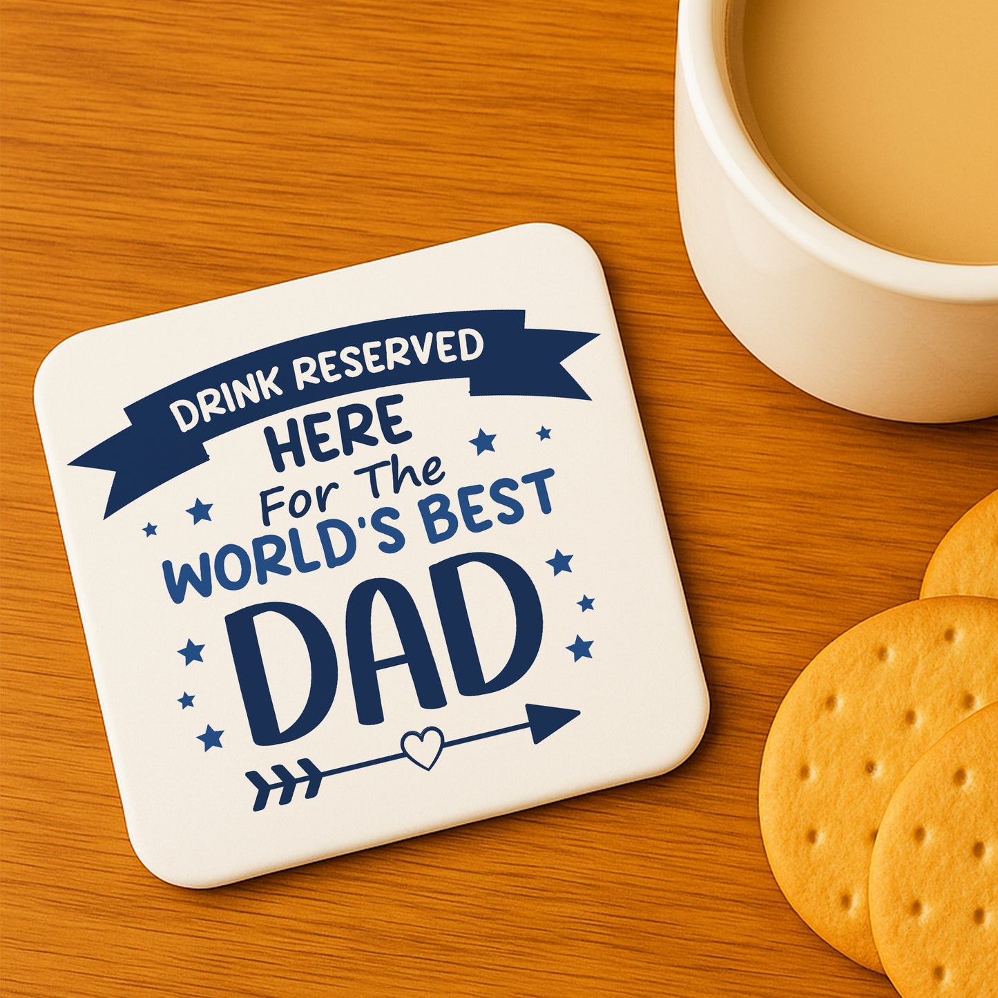 Worlds Best Dad Coaster Gift For Fathers Day Birthday Gift