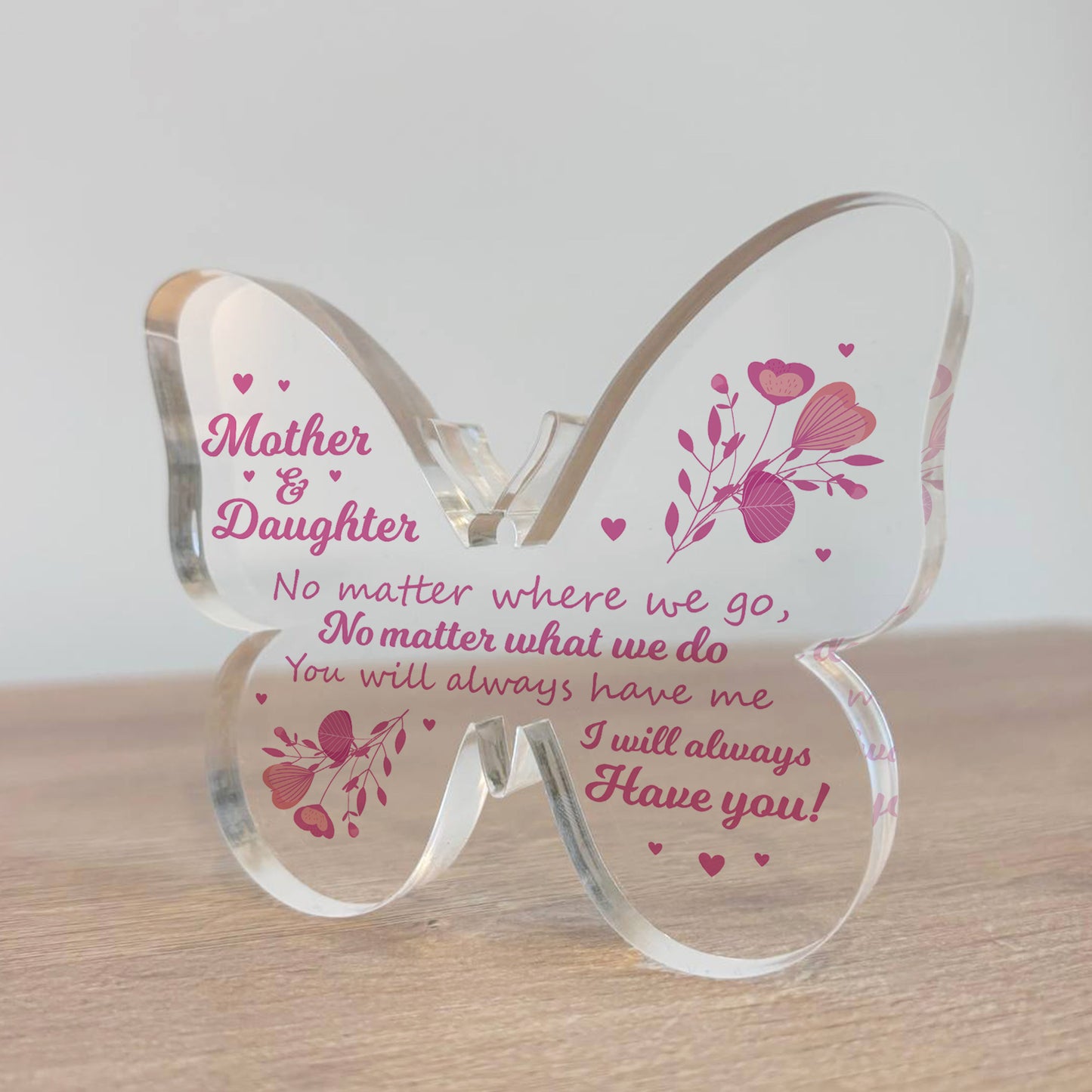 Mother and Daughter Butterfly Plaque Gift For Christmas Birthday