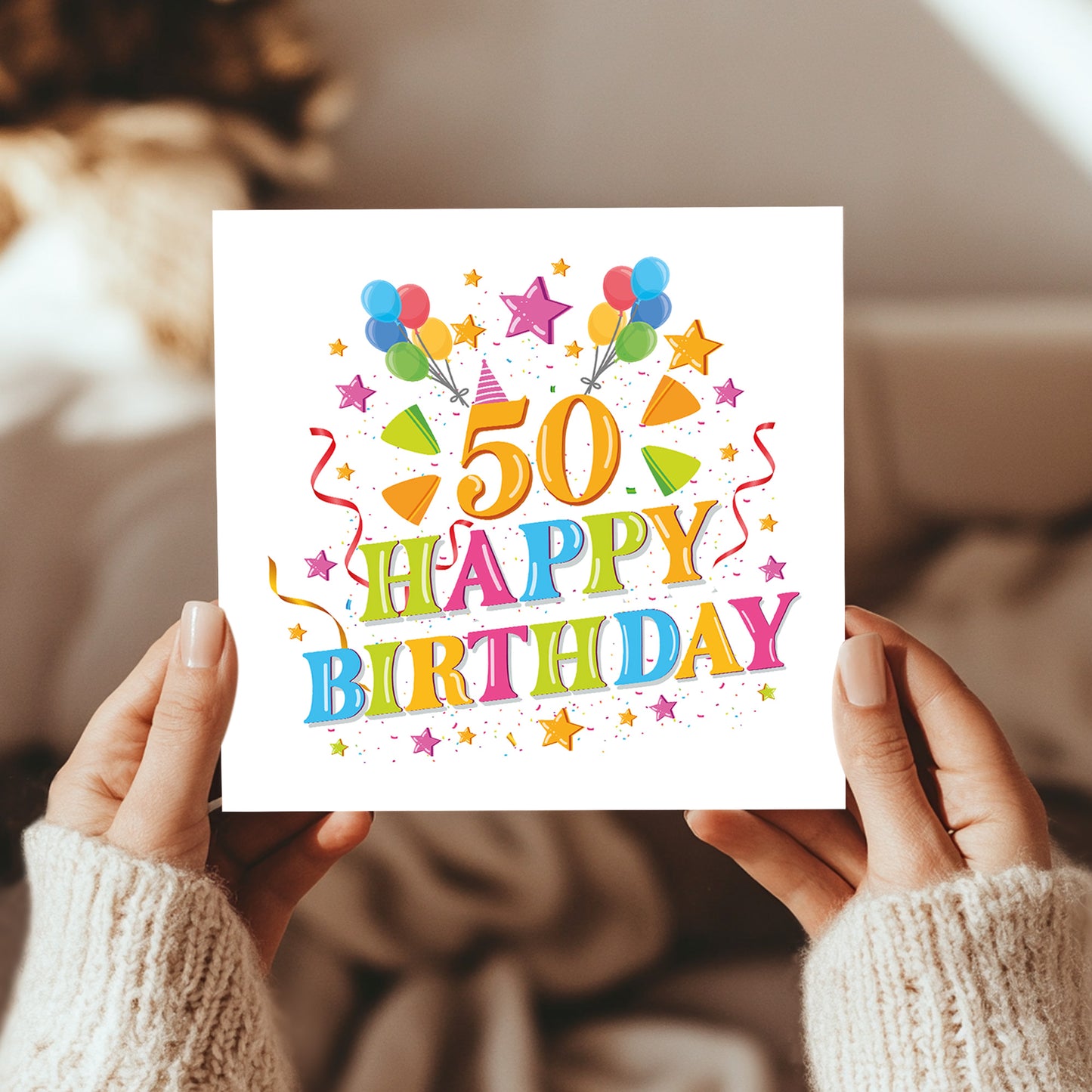 50th Birthday Card For Mum Sister Auntie Nan Friend Milestone