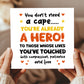 Thank You Card For HERO Thank You Card For Teacher Volunteer